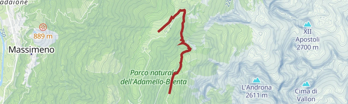 Route map: Val d'Algone - La Via delle Valli